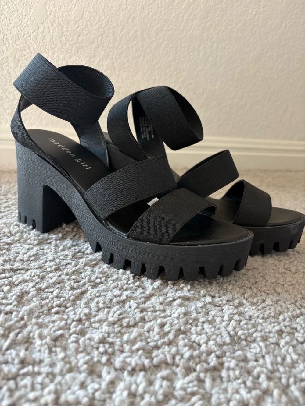 Black Strappy Platform Sandals